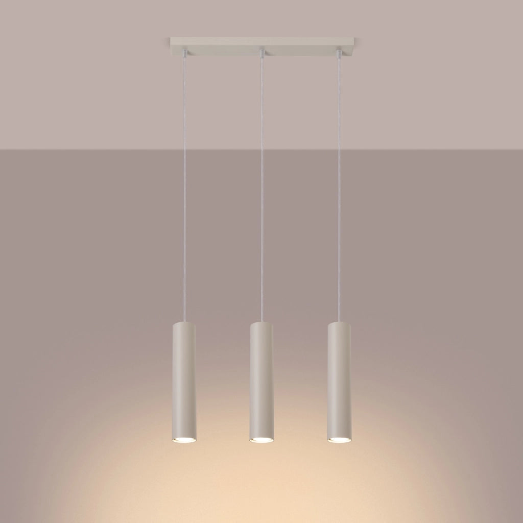 Sospensione moderna beige a barra 3xGU10 MODENO Pure Lume