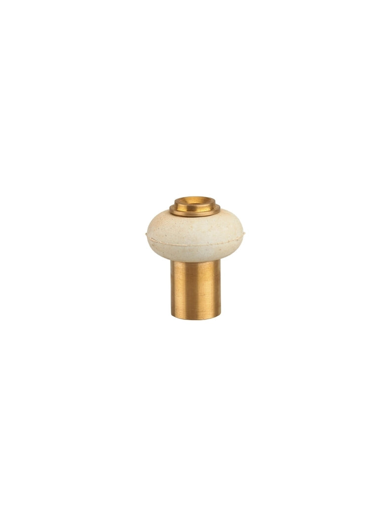 Fermaporta da avvitare in ottone fissaggio a pavimento, gomma, Ø30x37mm, ottone - THIRARD