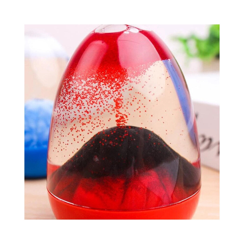 Trade Shop - Clessidra In Vetro Con Effetto Eruzione Vulcano Liquido Idea Regalo Decorazione -