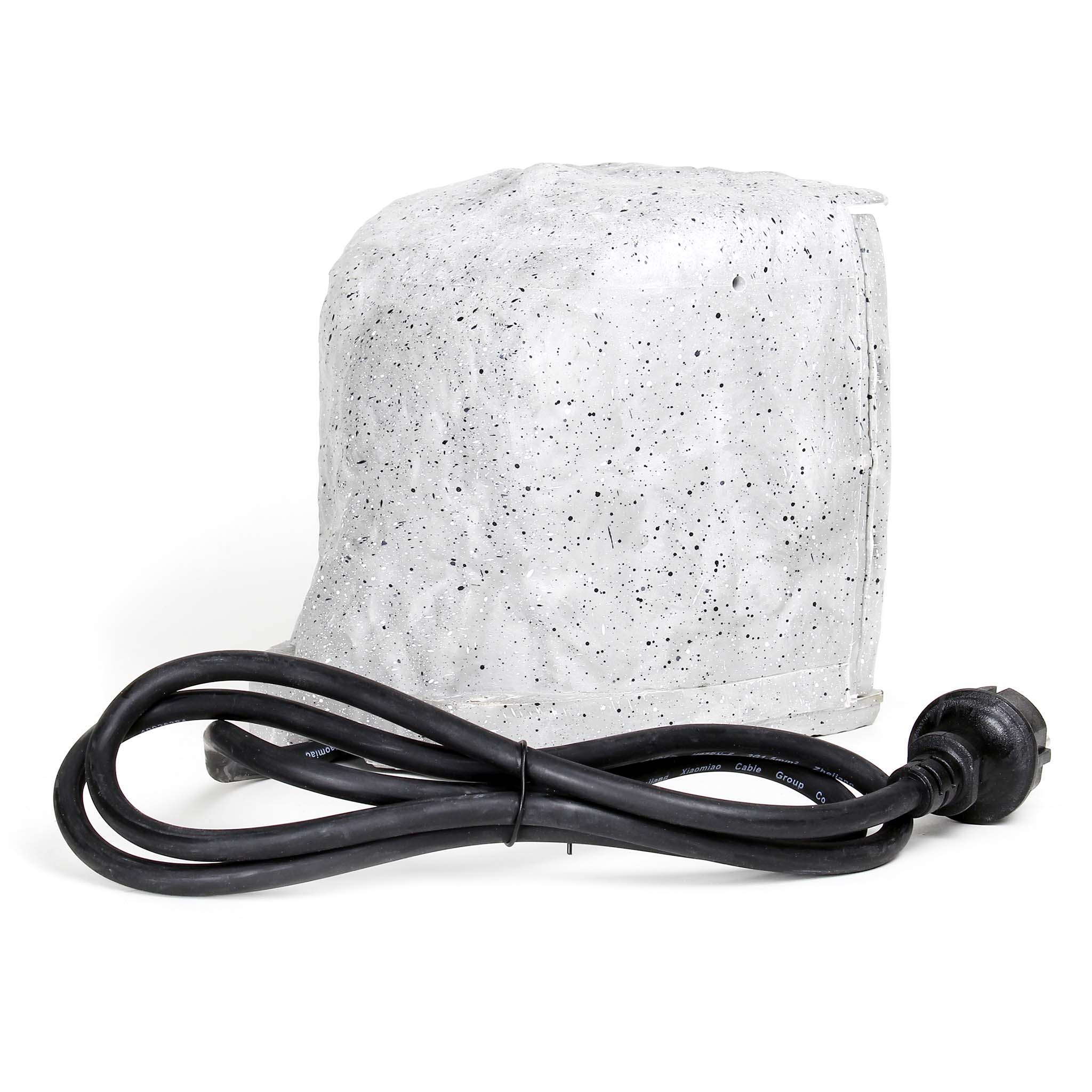 Presa multipla per esterno 4 prese cavo 5m Multipresa da giardino effetto pietra, protezione IP44