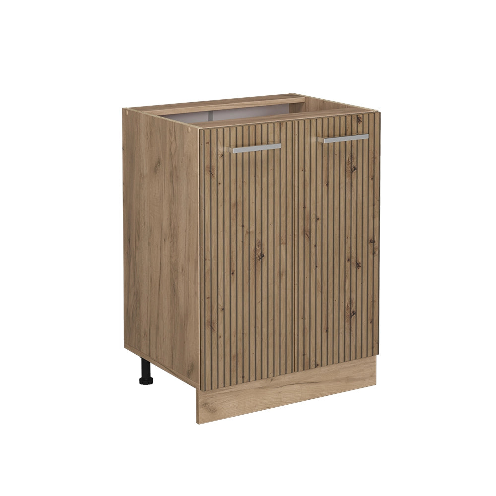 Vicco Mobiletto base cucina Rovere artigianale 60 cm senza piano di lavoro