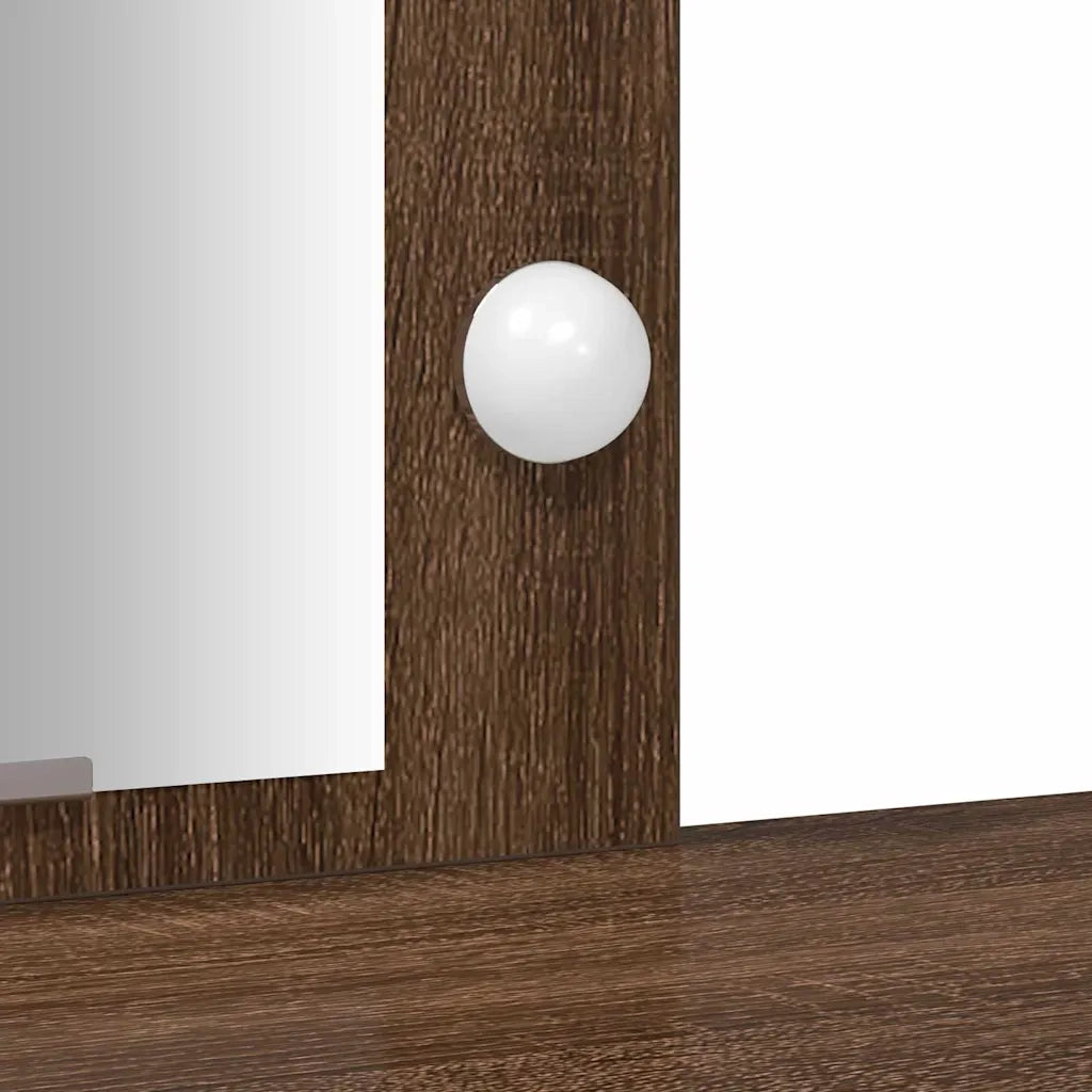 Toeletta | Tavolo da Trucco Marrone 102 x 33 x 135 cm Legno multistrato