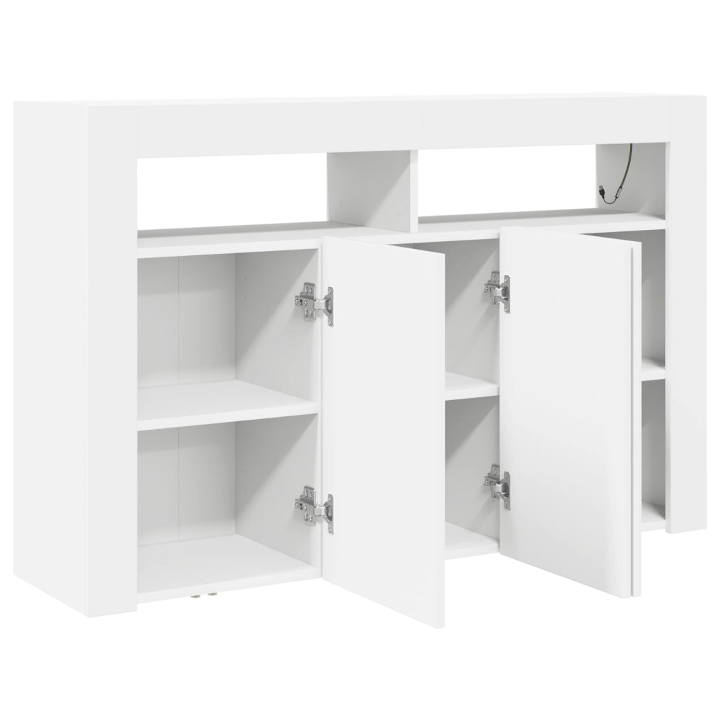 Credenza Bianco 116 x 30 x 75 cm Legno multistrato 3333876