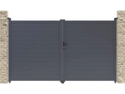 Cancello in alluminio "Marc" - 299,5 x 180,9 cm - Grigio