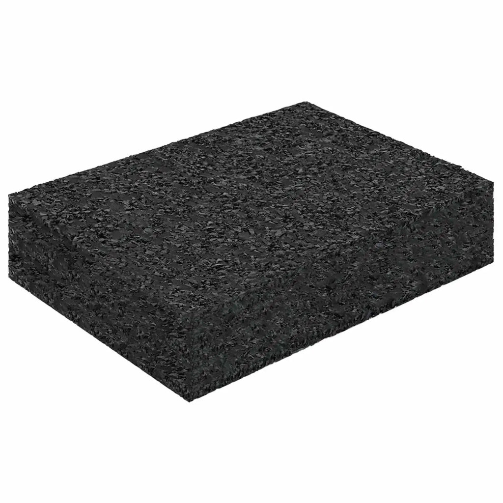 Pad per patio in granuli di gomma 25 pcs Nero 9 x 6 x 2 cm