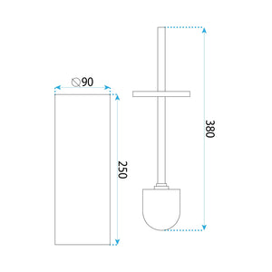 Spazzola Per Wc Mettalico B106 Brush Copper