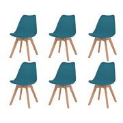 Sedie da Pranzo 6 pz Turchese in Plastica cod mxl 6126