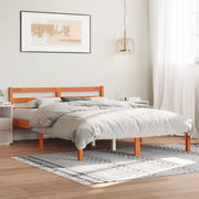 Letto senza Materasso Marrone Cera 120x190 cm in Legno di Pino 844139