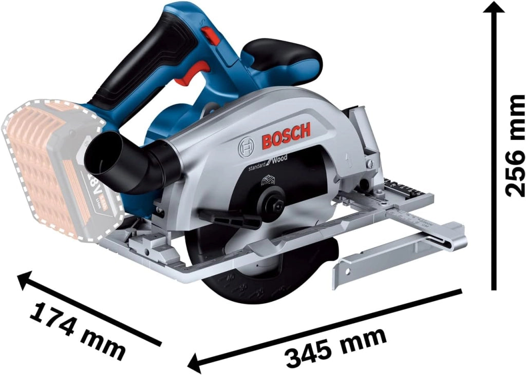 Bosch Professional 18V System Sega circolare a batteria GKS 18V 57-2 (lama da 165 mm, profondità di taglio 57 mm, incl. L-BOXX, senza batteria/caricabatteria)