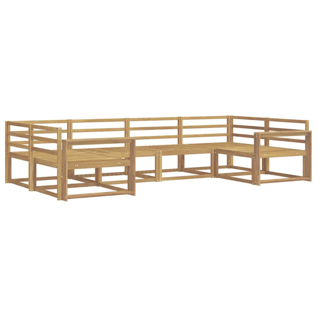 Set di divani da esterno 6 pcs Bianco Legno di Acacia Massello 3386938
