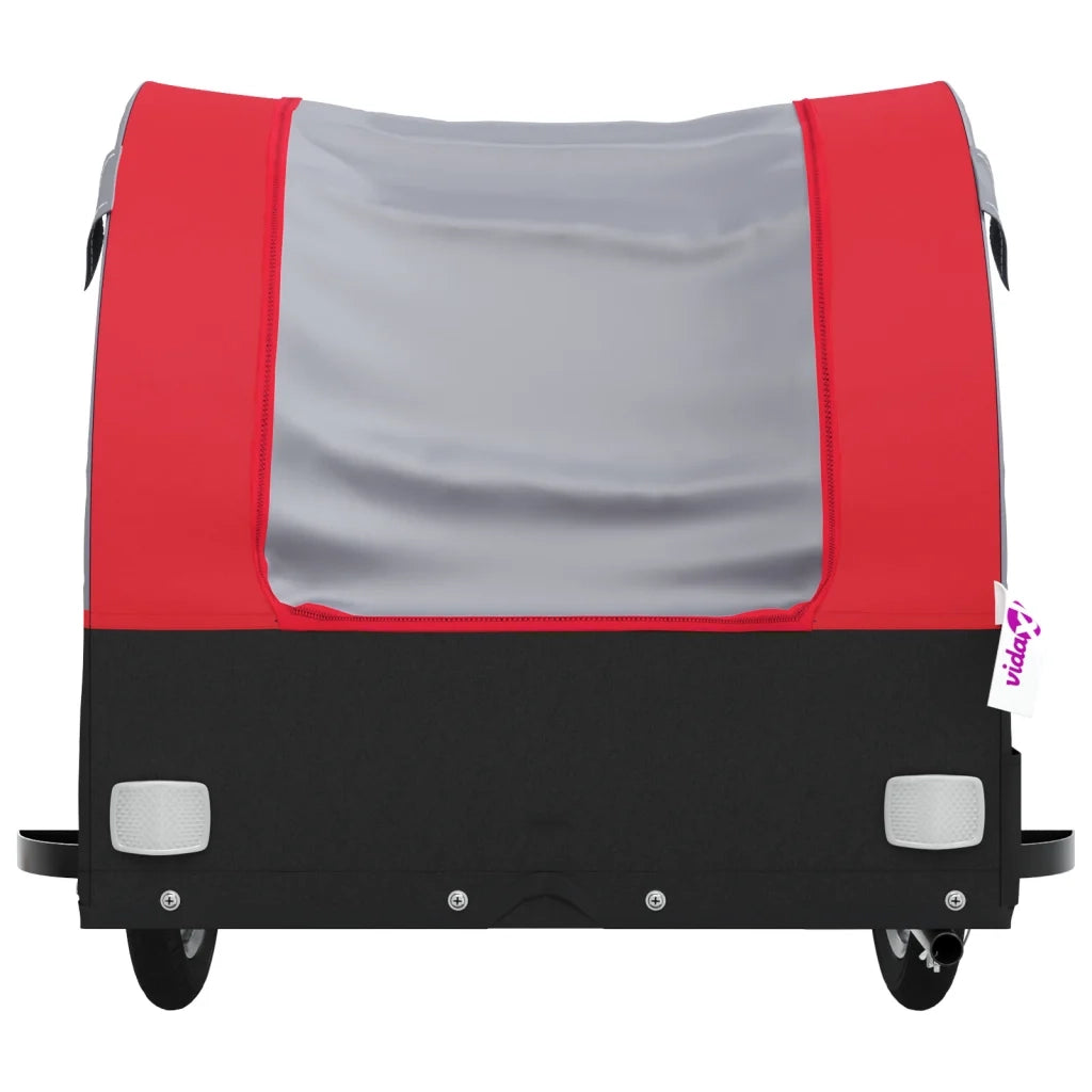 Rimorchio da Bici Nero e Rosso 30 kg in Ferro CFW7410097