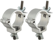 Montaggio a clip in alluminio per illuminazione da palco - 2 pezzi - Costruzione robusta - Adatto per tubi da 48-52 mm - Capacità 220 lb - Ideale per..