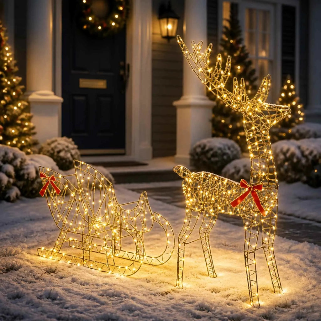 Slitta trainata da renna LOVIISA 450 LED Bianco caldo 42049667
