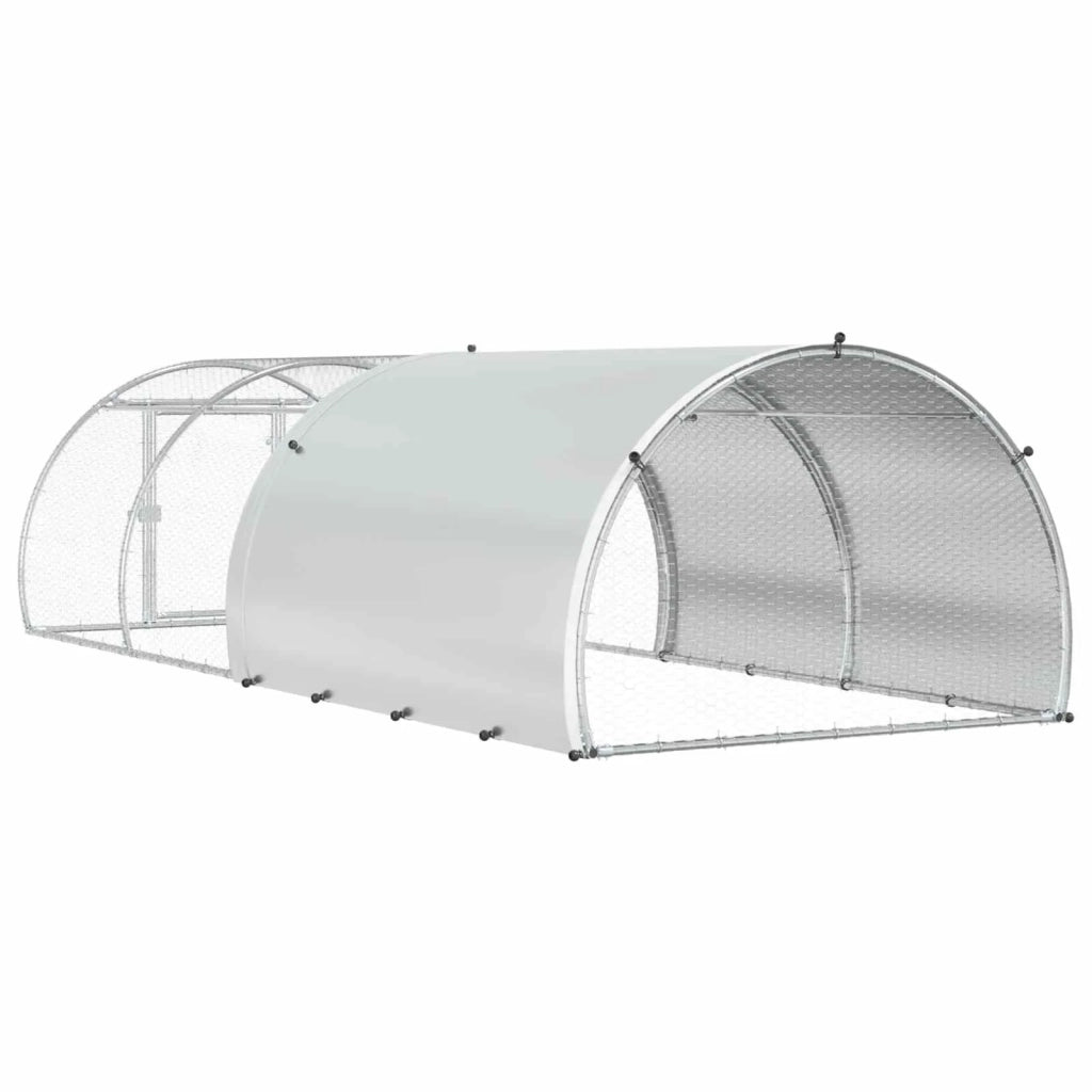 Pollaio Argento 400 x 150 x 100 cm Acciaio zincato 3434666