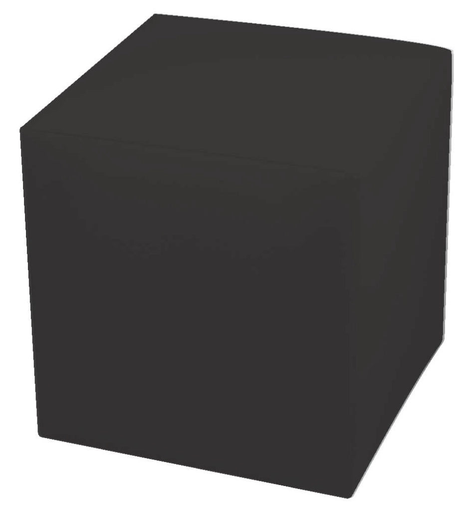 Pouf Poggiapiedi 42x42x44 cm in Similpelle Avalli Cubo Grigio Scuro