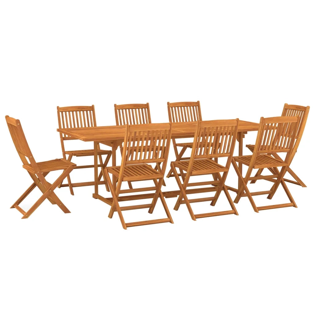 Set Pranzo da Giardino 9 pz in Legno Massello di Acacia cod mxl 35206