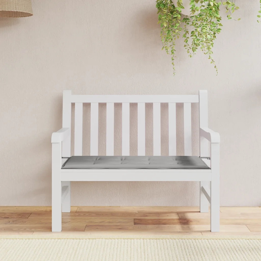 Cuscino per Panca-Cuscini per panchina Grigio 100x50x4 cm in Tessuto Oxford