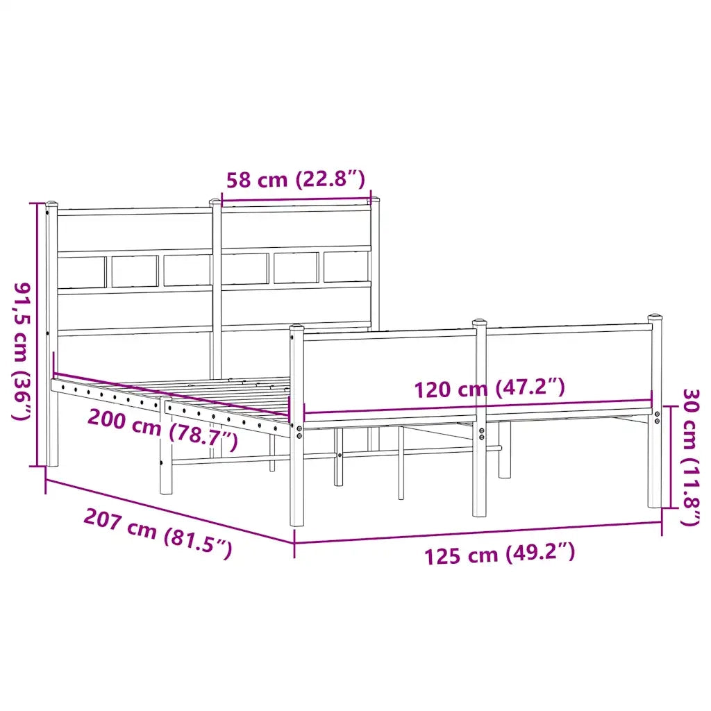 Giroletto senza Materasso Rovere Sonoma 120x200cm in Truciolato 4017288