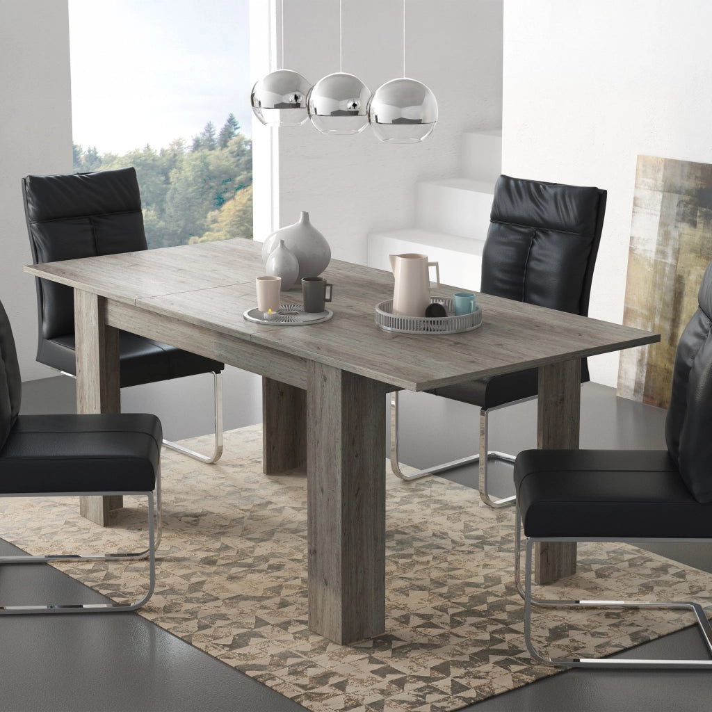 Marene, Tavolo Allungabile Allungabile, 200x90x75h cm Grigio Rovere Grigio