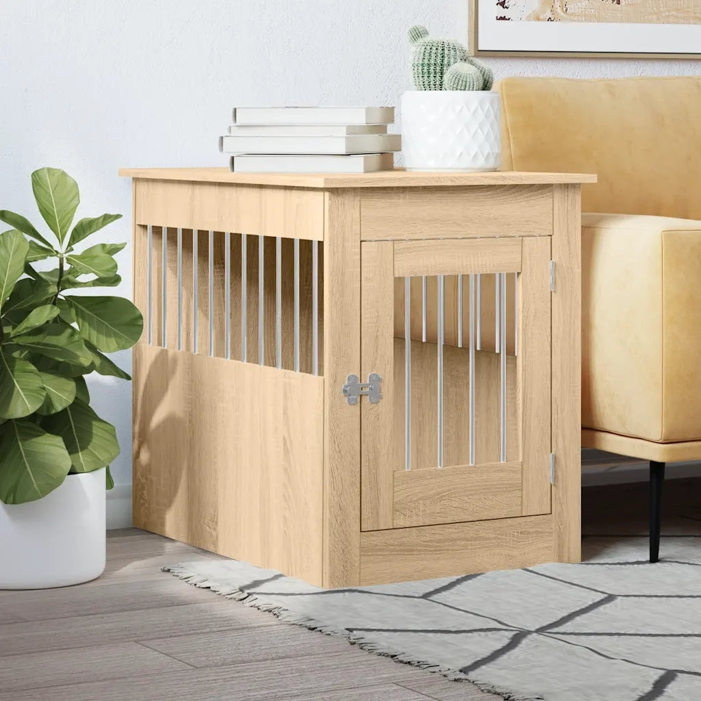 Gabbia Cani da Arredamento Rovere Sonoma 55x80x68cm Multistrato 838325