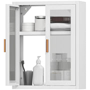 Armadietto Bagno Sospeso ¨C zephmum ¨C Bianco Acrilico con Ripiano Regolabile