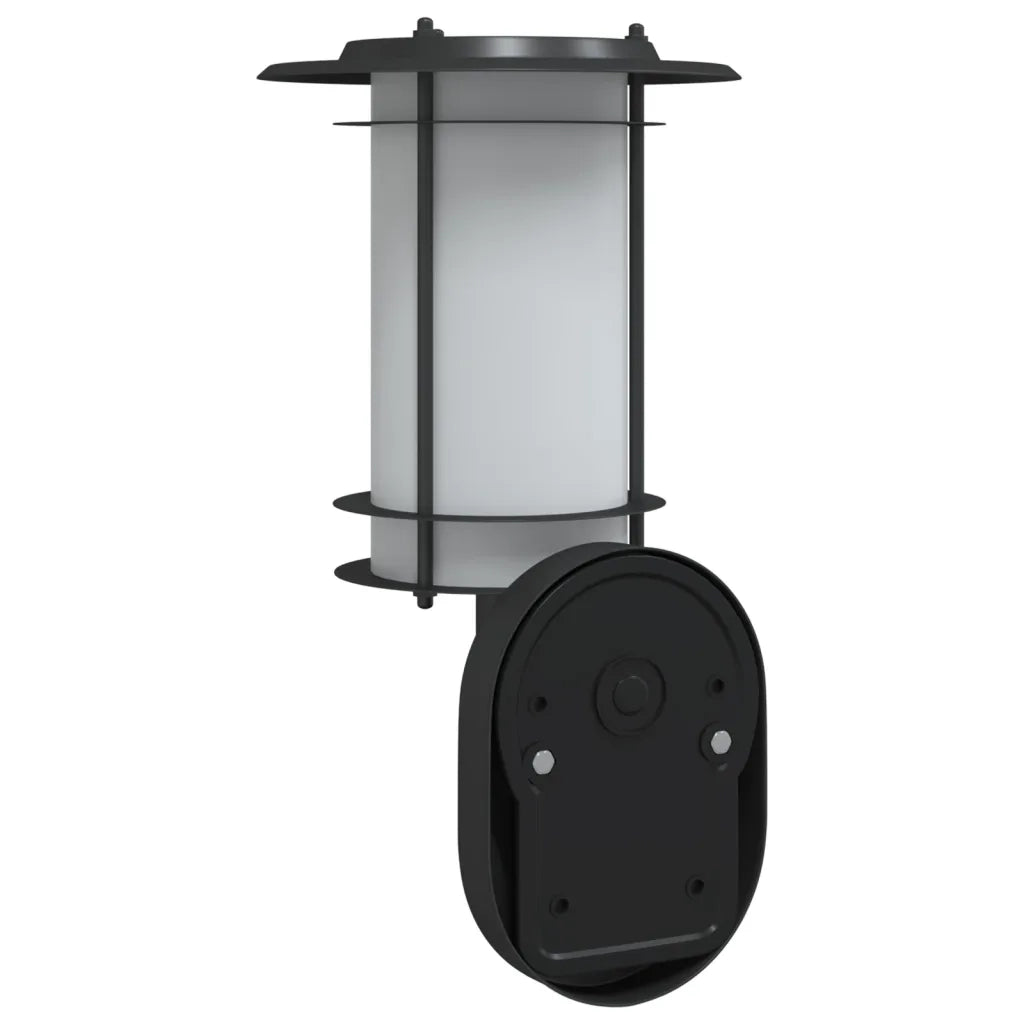 vidaXL Applique per Esterno con Sensore 2 pz Nere in Acciaio Inox