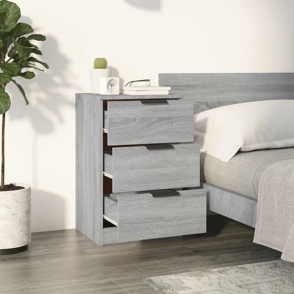 Comodini 2 pz Grigio Sonoma 40x36x65 cm 817054