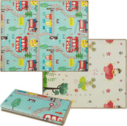 Tappeto Gioco Bambini Pieghevole, 178 × 148 cm, Tappetino Doppia Faccia, Matterasso per Box Bambini, in Schiuma XPE Impermeabile, Tappeto Attività Portatile, per Interni ed Esterni