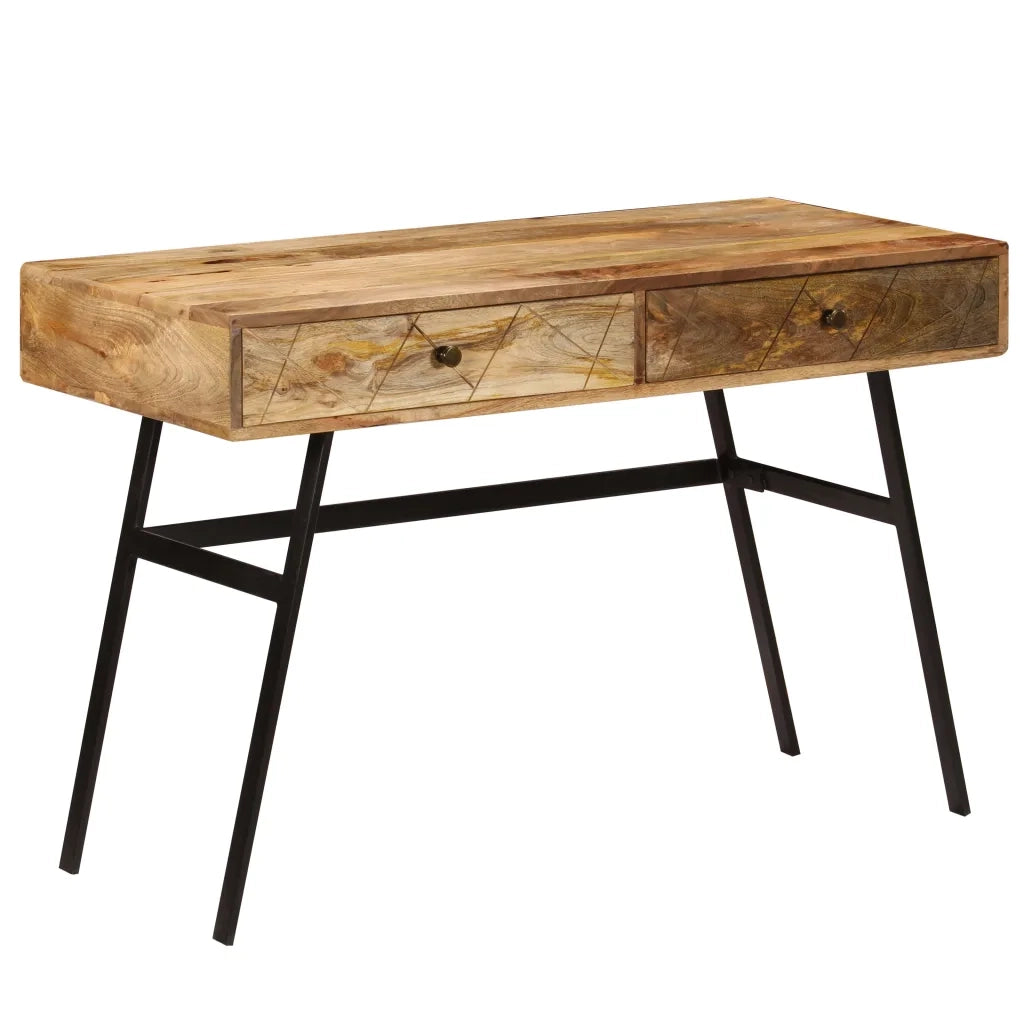 Scrivania con Cassetti in Legno Massello di Mango 110x50x76 cm cod mxl 77297