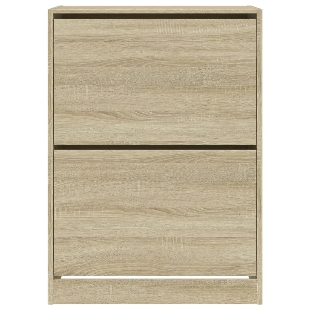 Scarpiera 2 Cassetti Ribaltabili Rovere Sonoma 80x42x108 cm 3214401