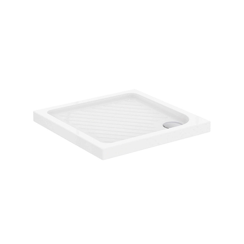 Ideal Standard piatto doccia 80x80x7h cm in ceramica bianco lucido design anti-scivolo mod. Eurovit