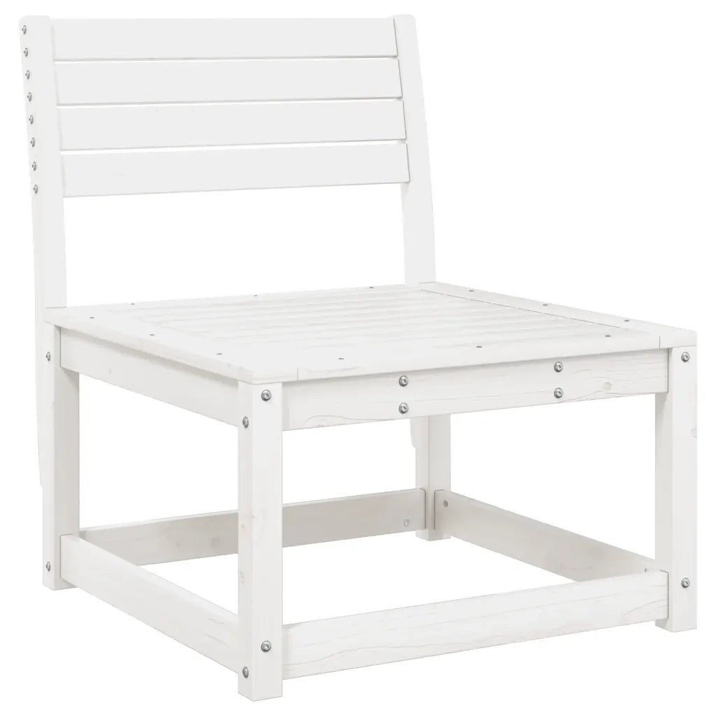 Set Salotto da Giardino 5 pz Bianco in Legno Massello di Pino 3216996