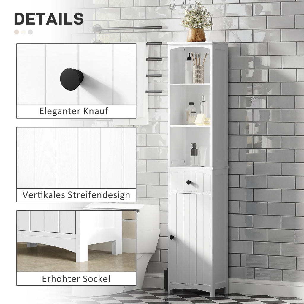 ARMADIO BAGNO COLONNA 34x24x170,5 cm Bianco in MDF