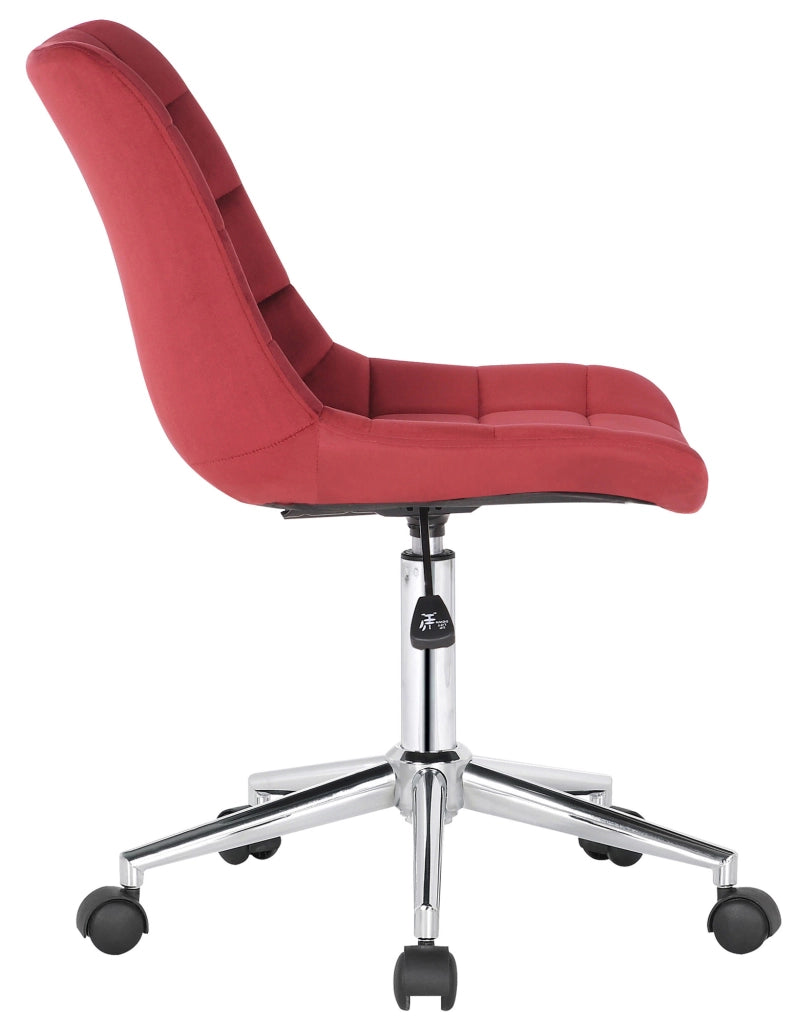 Sedia da ufficio Medford in velluto rosso
