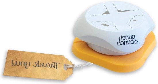 Etichettatrice 4 in 1 con punzoni angolari e perforatori - Punti in gomma bianchi/verdi per giardino