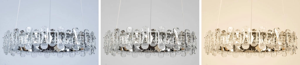 Plafoniera Led In Cristallo App1041-cp + Telecomando