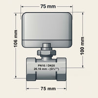 Valvola di zona motorizzata a tre vie serie DQ320 220VAC DN20 26.9 mm (3/4")
