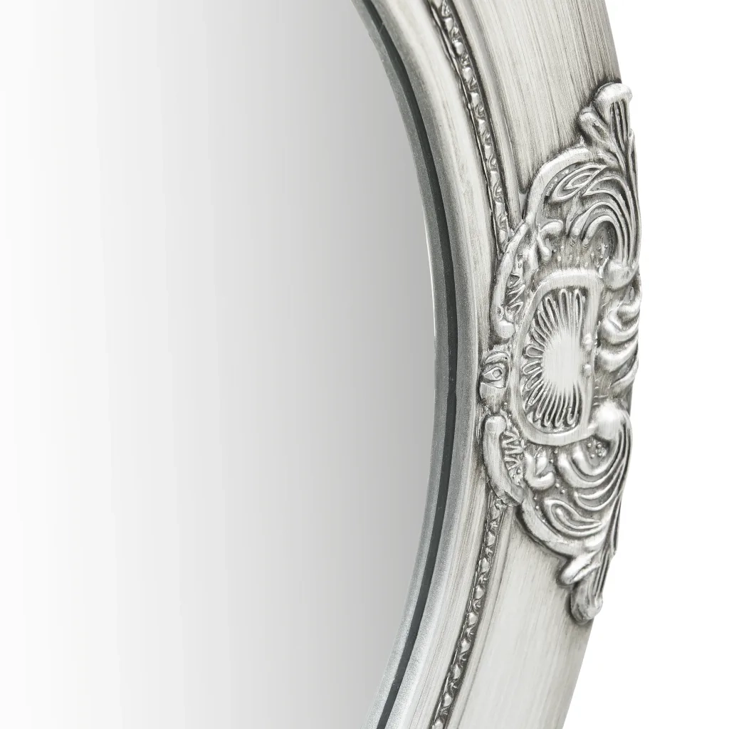 Specchio da Parete | Specchio decorativo Stile Barocco 50 cm Argento