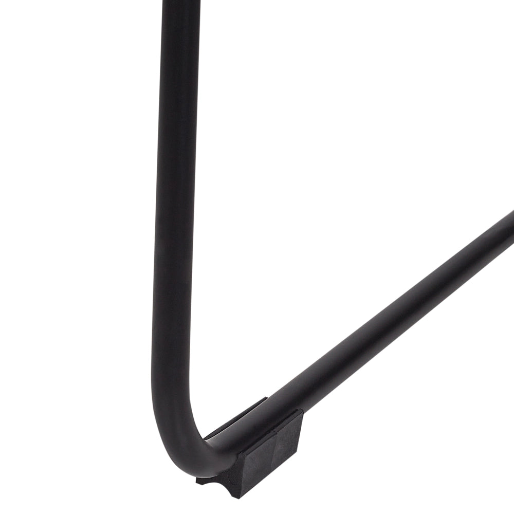 Set di 2 sedie da pranzo in metallo nero con design a filo in ecopelle nera con cuscinetto Glam Industrial Modern