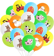 Veicolo da costruzione Ballooni 36 pezzi – Veicolo da costruzione e Trattore stampa Ballooni – Decorazioni per festa di compleanno di bambini – Ballooni per bambini – Decorazioni per festa tematica
