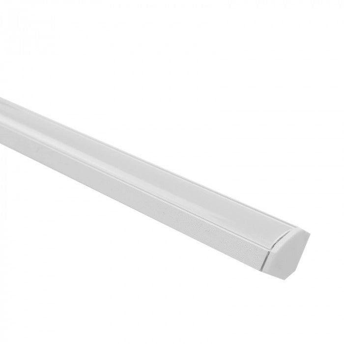 Profilo LED angolare R02 bianco diffusore opale 2m Ecolight