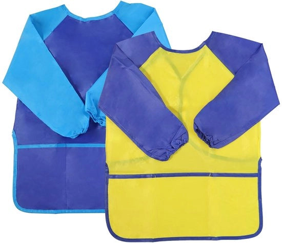 Schort per Bambini con Maniche Impermeabile - Cucina - Adatto per 3-5 anni