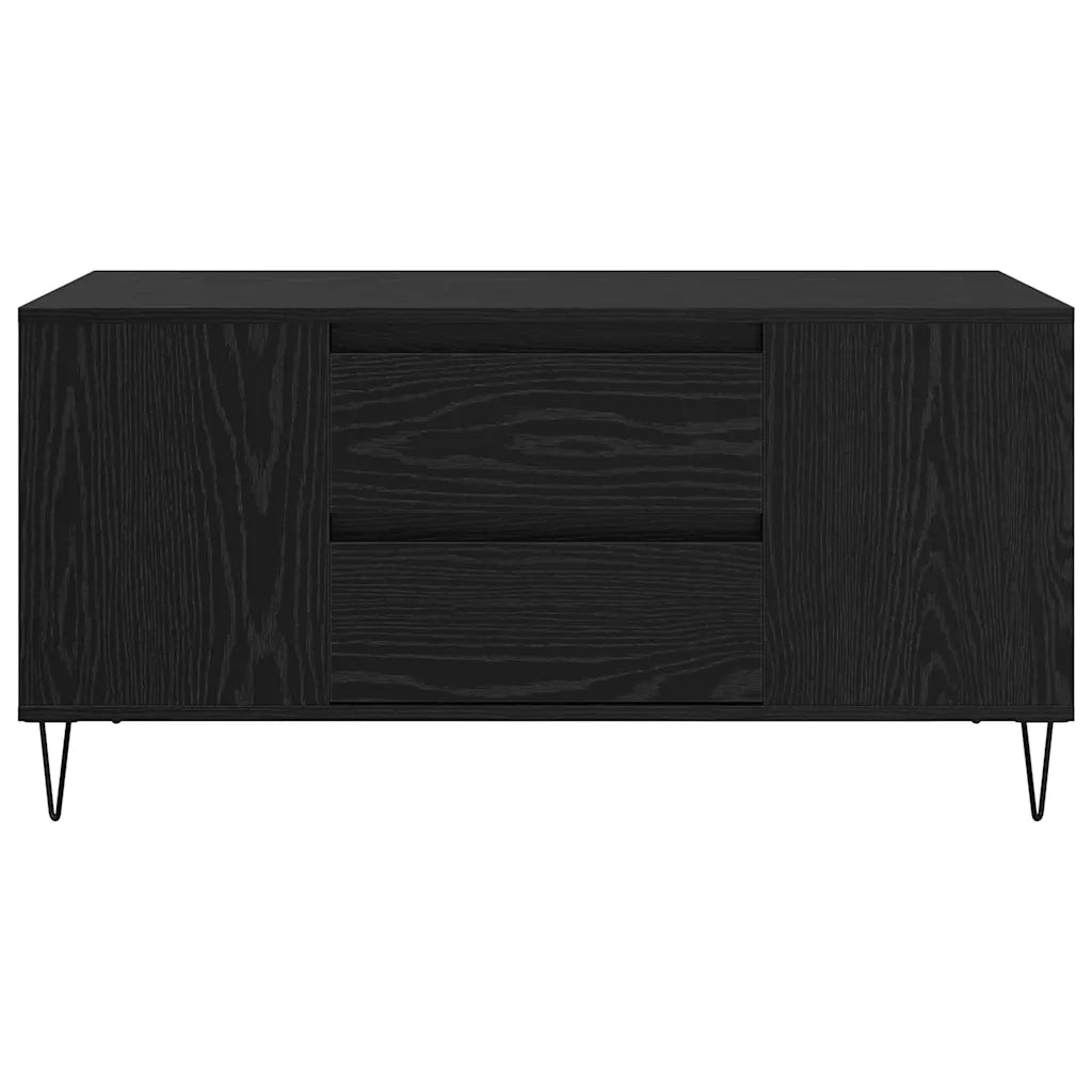 Tavolino da Salotto con Cassetto-Tavolino da soggiorno-Tavolo Rovere Nero 102 x 44,5 x 50 cm 381313