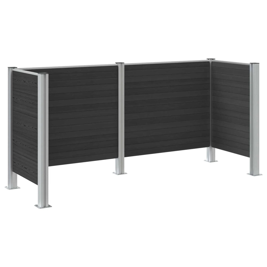 Recinzione Contenitore per Rifiuti Grigio 237 x 85 x 115 cm