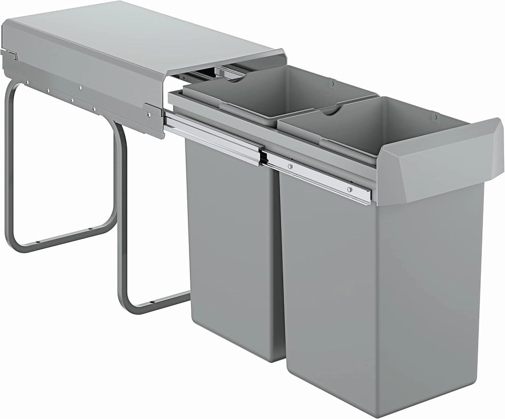 GROHE Blue Sistema Raccolta Rifiuti per Cassetti da 90 cm, 8 L + 8 L + 11 L, Compatibile con Sistemi Blue, 40983000