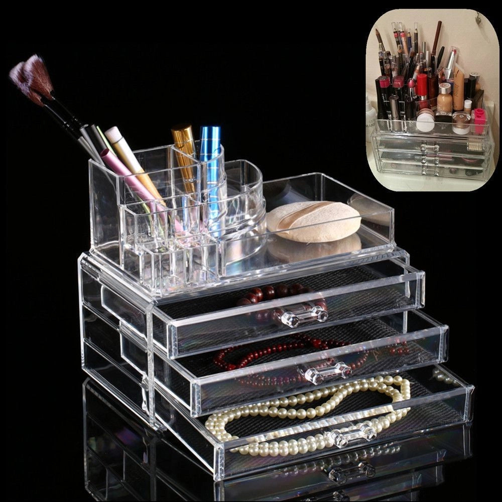 Trade Shop - Organizzatore Portatrucco Cosmetici Box Trucco Porta Trucchi Rossetti Make Up -