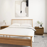 Comodini 2 pz Ambrati 35x34x32 cm in Legno Massello di Pino 813402