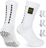 Sokke anti-scottatura anti-slip per uomo e donna atletico per allenamento, calcio, basket e camminata 8-11 anni bianco L 3P bianco-3 coppia L.
