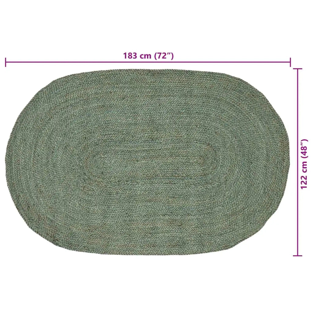 Tappeti per area Verde Oliva 122 x 183 cm Juta