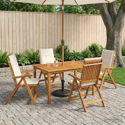 Set da pranzo da giardino 5 pezzi Naturale 3434566